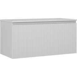 MEXEN/S - Rivel koupelnová skříňka pod umyvadlo 100 cm s deskou, 1 šuplík, reliéf , šedá mat (91A20-10047-1-BFC62)