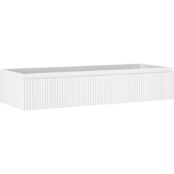 MEXEN/S - Rivel koupelnová skříňka pod umyvadlo 120, 1 šuplík, reliéf , bílá mat (91A20-12023-1-BF01)