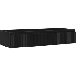 MEXEN/S - Rivel koupelnová skříňka pod umyvadlo 120, 1 šuplík, reliéf , černá mat (91A20-12023-1-BF71)