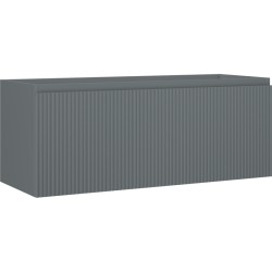 MEXEN/S - Rivel koupelnová skříňka pod umyvadlo 120, 1 šuplík, reliéf , grafit mat (91A20-12047-1-BF66)