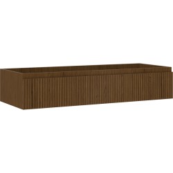 MEXEN/S - Rivel koupelnová skříňka pod umyvadlo 120, 1 šuplík, reliéf , ořech (91A20-12023-1-BF86)