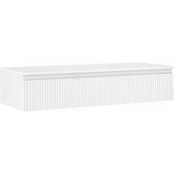 MEXEN/S - Rivel koupelnová skříňka pod umyvadlo 120 cm s deskou, 1 šuplík, reliéf , bílá mat (91A20-12023-1-BFC01)
