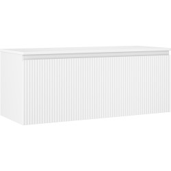 MEXEN/S - Rivel koupelnová skříňka pod umyvadlo 120 cm s deskou, 1 šuplík, reliéf , bílá mat (91A20-12047-1-BFC01)