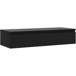 MEXEN/S - Rivel koupelnová skříňka pod umyvadlo 120 cm s deskou, 1 šuplík, reliéf , černá mat (91A20-12023-1-BFC71)