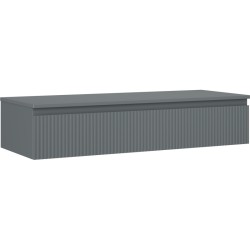 MEXEN/S - Rivel koupelnová skříňka pod umyvadlo 120 cm s deskou, 1 šuplík, reliéf , grafit mat (91A20-12023-1-BFC66)
