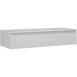 MEXEN/S - Rivel koupelnová skříňka pod umyvadlo 120 cm s deskou, 1 šuplík, reliéf , šedá mat (91A20-12023-1-BFC62)
