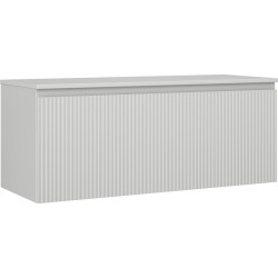 MEXEN/S - Rivel koupelnová skříňka pod umyvadlo 120 cm s deskou, 1 šuplík, reliéf , šedá mat (91A20-12047-1-BFC62)