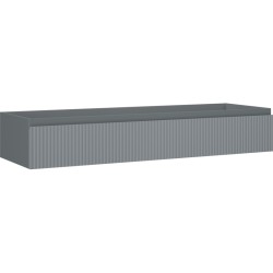 MEXEN/S - Rivel koupelnová skříňka pod umyvadlo 140, 1 šuplík, reliéf , grafit mat (91A20-14023-1-BF66)