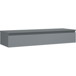 MEXEN/S - Rivel koupelnová skříňka pod umyvadlo 140 cm s deskou, 1 šuplík, reliéf , grafit mat (91A20-14023-1-BFC66)