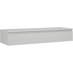 MEXEN/S - Rivel koupelnová skříňka pod umyvadlo 140 cm s deskou, 1 šuplík, reliéf , šedá mat (91A20-14023-1-BFC62)
