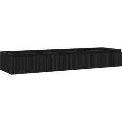 MEXEN/S - Rivel koupelnová skříňka pod umyvadlo 160, 1 šuplík, reliéf , černá mat (91A20-16023-1-BF71)