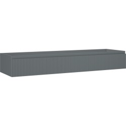MEXEN/S - Rivel koupelnová skříňka pod umyvadlo 160, 1 šuplík, reliéf , grafit mat (91A20-16023-1-BF66)