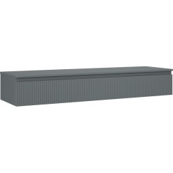 MEXEN/S - Rivel koupelnová skříňka pod umyvadlo 160 cm s deskou, 1 šuplík, reliéf , grafit mat (91A20-16023-1-BFC66)