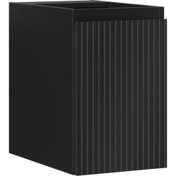 MEXEN/S - Rivel koupelnová skříňka pod umyvadlo 30, 1 dvířka, reliéf, černá mat (91A21-03047-1-BF71)
