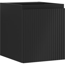 MEXEN/S - Rivel koupelnová skříňka pod umyvadlo 40, 1 dvířka, reliéf, černá mat (91A21-04047-1-BF71)