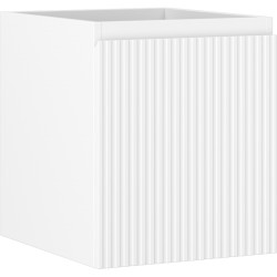 MEXEN/S - Rivel koupelnová skříňka pod umyvadlo 40, 1 šuplík, reliéf , bílá mat (91A20-04047-1-BF01)