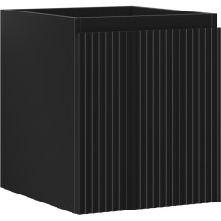 MEXEN/S - Rivel koupelnová skříňka pod umyvadlo 40, 1 šuplík, reliéf , černá mat (91A20-04047-1-BF71)