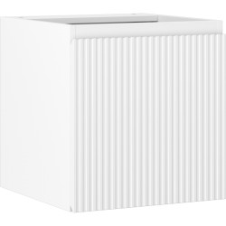 MEXEN/S - Rivel koupelnová skříňka pod umyvadlo 45, 1 dvířka, reliéf, bílá mat (91A21-04547-1-BF01)