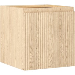 MEXEN/S - Rivel koupelnová skříňka pod umyvadlo 45, 1 dvířka, reliéf, dub (91A21-04547-1-BF81)