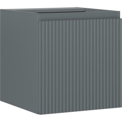 MEXEN/S - Rivel koupelnová skříňka pod umyvadlo 45, 1 dvířka, reliéf, grafit mat (91A21-04547-1-BF66)