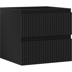 MEXEN/S - Rivel koupelnová skříňka pod umyvadlo 50, 2 zásuvky, reliéf , černá mat (91A20-05047-2-BFF71)