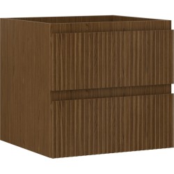 MEXEN/S - Rivel koupelnová skříňka pod umyvadlo 50, 2 zásuvky, reliéf , ořech (91A20-05047-2-BFF86)