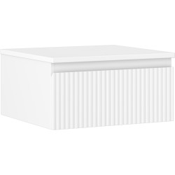 MEXEN/S - Rivel koupelnová skříňka pod umyvadlo 50 cm s deskou, 1 šuplík, reliéf , bílá mat (91A20-05023-1-BFC01)