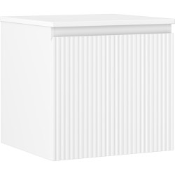 MEXEN/S - Rivel koupelnová skříňka pod umyvadlo 50 cm s deskou, 1 šuplík, reliéf , bílá mat (91A20-05047-1-BFC01)