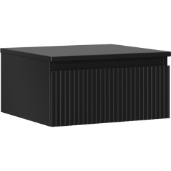 MEXEN/S - Rivel koupelnová skříňka pod umyvadlo 50 cm s deskou, 1 šuplík, reliéf , černá mat (91A20-05023-1-BFC71)