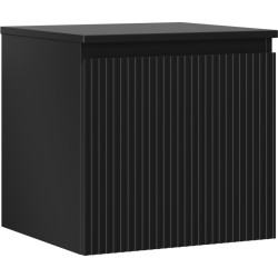 MEXEN/S - Rivel koupelnová skříňka pod umyvadlo 50 cm s deskou, 1 šuplík, reliéf , černá mat (91A20-05047-1-BFC71)