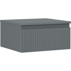 MEXEN/S - Rivel koupelnová skříňka pod umyvadlo 50 cm s deskou, 1 šuplík, reliéf , grafit mat (91A20-05023-1-BFC66)