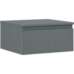 MEXEN/S - Rivel koupelnová skříňka pod umyvadlo 50 cm s deskou, 1 šuplík, reliéf , grafit mat (91A20-05023-1-BFC66)