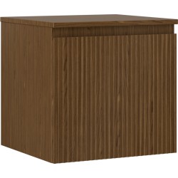 MEXEN/S - Rivel koupelnová skříňka pod umyvadlo 50 cm s deskou, 1 šuplík, reliéf , ořech (91A20-05047-1-BFC86)