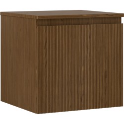 MEXEN/S - Rivel koupelnová skříňka pod umyvadlo 50 cm s deskou, 1 šuplík, reliéf , ořech (91A20-05047-1-BFC86)