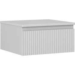 MEXEN/S - Rivel koupelnová skříňka pod umyvadlo 50 cm s deskou, 1 šuplík, reliéf , šedá mat (91A20-05023-1-BFC62)