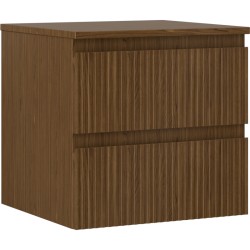 MEXEN/S - Rivel koupelnová skříňka pod umyvadlo 50 cm s deskou, 2 zásuvky, reliéf , ořech (91A20-05047-2-BFFC86)