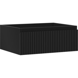 MEXEN/S - Rivel koupelnová skříňka pod umyvadlo 60, 1 šuplík, reliéf , černá mat (91A20-06023-1-BF71)