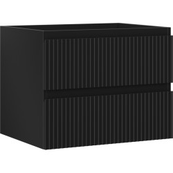 MEXEN/S - Rivel koupelnová skříňka pod umyvadlo 60, 2 zásuvky, reliéf , černá mat (91A20-06047-2-BFF71)