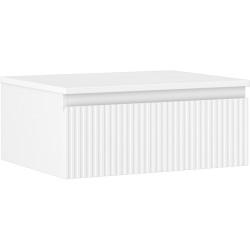 MEXEN/S - Rivel koupelnová skříňka pod umyvadlo 60 cm s deskou, 1 šuplík, reliéf , bílá mat (91A20-06023-1-BFC01)