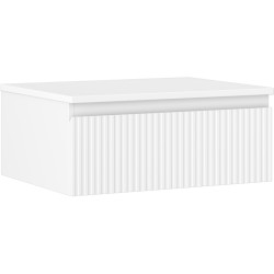 MEXEN/S - Rivel koupelnová skříňka pod umyvadlo 60 cm s deskou, 1 šuplík, reliéf , bílá mat (91A20-06023-1-BFC01)