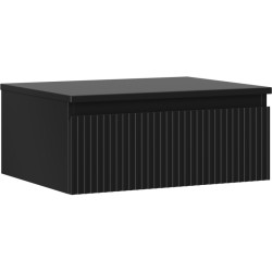 MEXEN/S - Rivel koupelnová skříňka pod umyvadlo 60 cm s deskou, 1 šuplík, reliéf , černá mat (91A20-06023-1-BFC71)