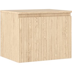 MEXEN/S - Rivel koupelnová skříňka pod umyvadlo 60 cm s deskou, 1 šuplík, reliéf , dub (91A20-06047-1-BFC81)