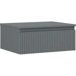 MEXEN/S - Rivel koupelnová skříňka pod umyvadlo 60 cm s deskou, 1 šuplík, reliéf , grafit mat (91A20-06023-1-BFC66)