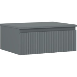 MEXEN/S - Rivel koupelnová skříňka pod umyvadlo 60 cm s deskou, 1 šuplík, reliéf , grafit mat (91A20-06023-1-BFC66)