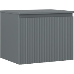 MEXEN/S - Rivel koupelnová skříňka pod umyvadlo 60 cm s deskou, 1 šuplík, reliéf , grafit mat (91A20-06047-1-BFC66)