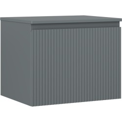 MEXEN/S - Rivel koupelnová skříňka pod umyvadlo 60 cm s deskou, 1 šuplík, reliéf , grafit mat (91A20-06047-1-BFC66)