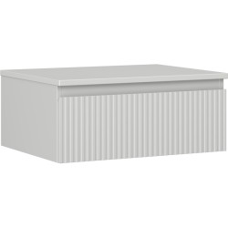 MEXEN/S - Rivel koupelnová skříňka pod umyvadlo 60 cm s deskou, 1 šuplík, reliéf , šedá mat (91A20-06023-1-BFC62)