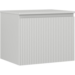 MEXEN/S - Rivel koupelnová skříňka pod umyvadlo 60 cm s deskou, 1 šuplík, reliéf , šedá mat (91A20-06047-1-BFC62)