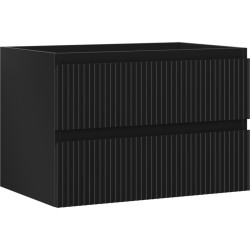 MEXEN/S - Rivel koupelnová skříňka pod umyvadlo 70, 2 zásuvky, reliéf , černá mat (91A20-07047-2-BFF71)