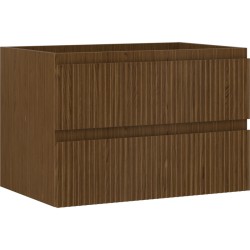 MEXEN/S - Rivel koupelnová skříňka pod umyvadlo 70, 2 zásuvky, reliéf , ořech (91A20-07047-2-BFF86)